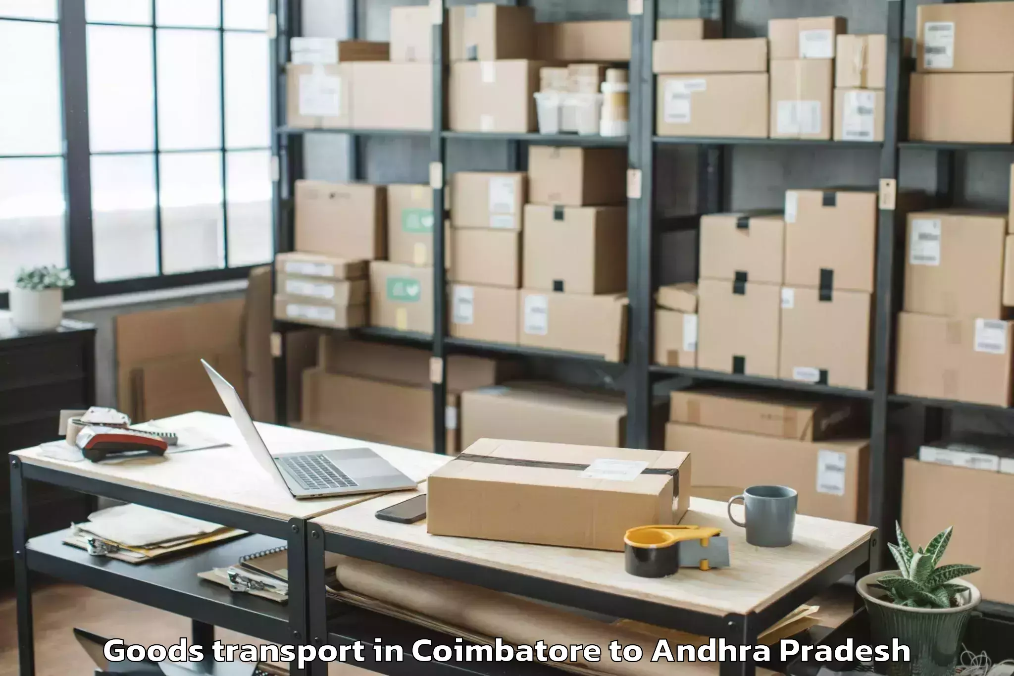 Book Your Coimbatore to Piduguralla Goods Transport Today